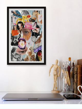"Good Coffee" Framed Painting Print, 12x18