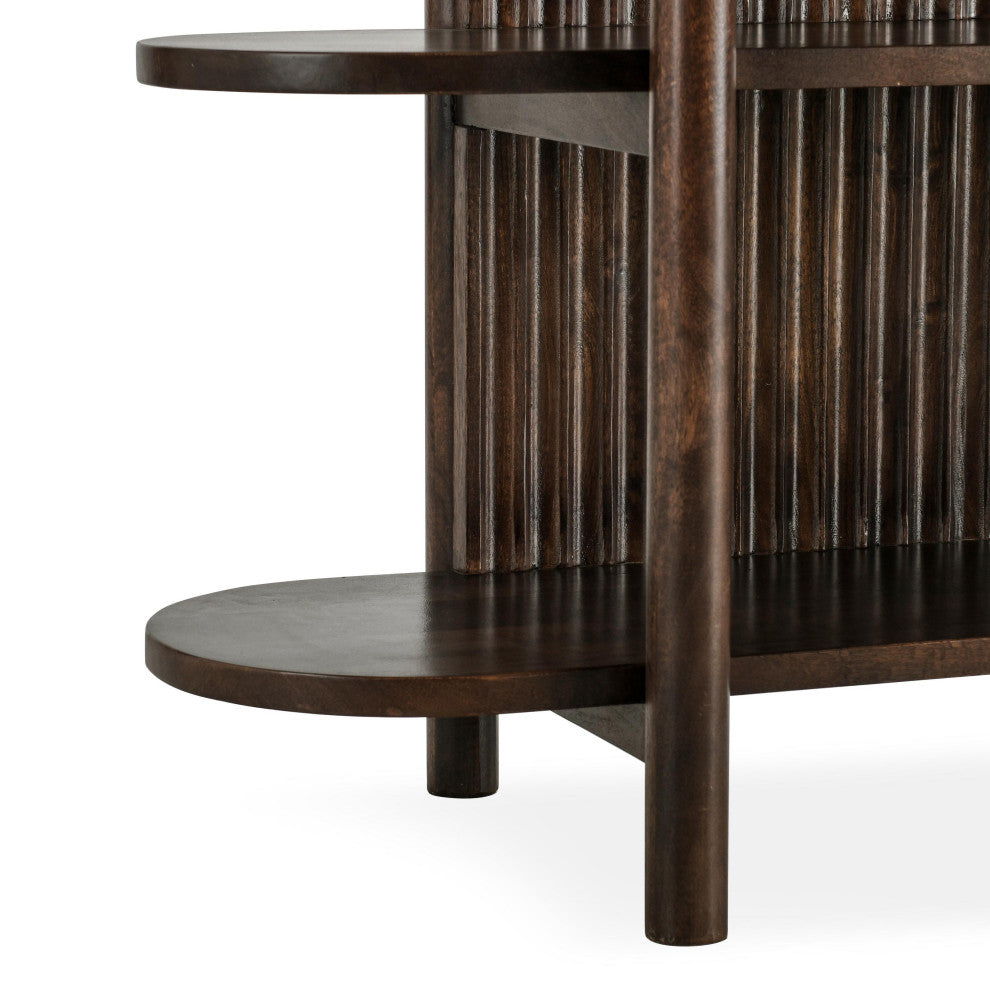 Redford 81" Mango Wood Mid-Century Modern Bookcase by Kosas Home
