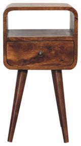 Mini Chestnut Curve Open Nightstand