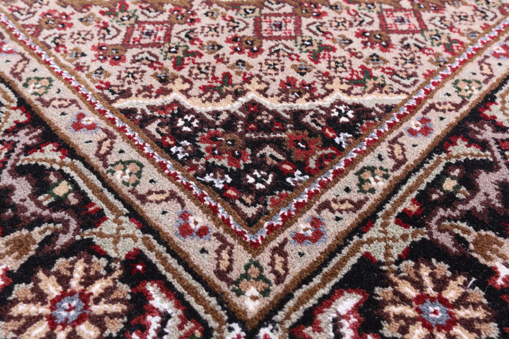 Persian Tabriz Hand-Knotted Wool & Silk Rug 3' 11" X 5' 11" - Q13022