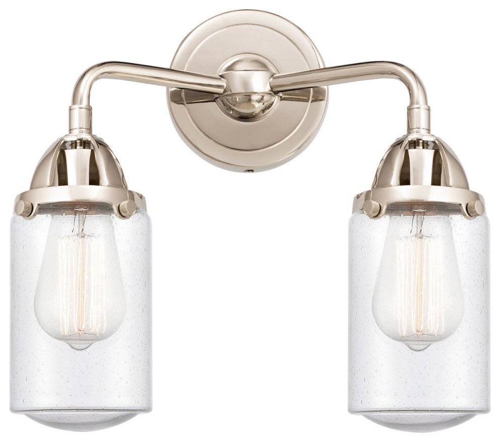 288-2W-PN-G314-LED 2 Light 12.5" Bath Vanity Light, Polished Nickel