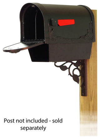 Floral Mailbox With Newspaper Tube & Floral Front Mailbox Mounting Bracket
