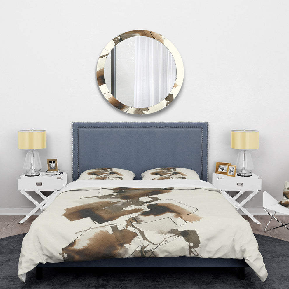 Gold Glam Squares I Glam Duvet Cover Set, Twin