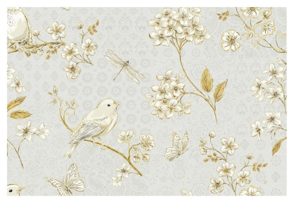 "Golden Garden II" Digital Paper Print by Daphne Brissonnet, 26"x18"