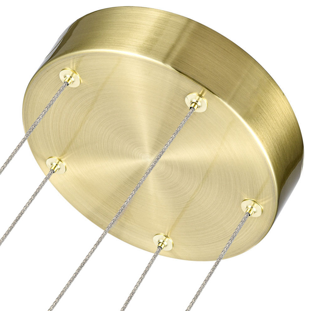 Ravello 5-Light ETL Certified Integrated LED Chandelier Lighting Fixture, Brass