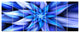 Dancing Blue Flower Petals, Floral Canvas Art Print, 83"x32", 7 Panels