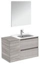 36" Vanity Set with Mirror and Sink Sansa by Royo, Sandy Grey, 36"