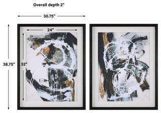 Winterland Abstract Prints, Set/2"