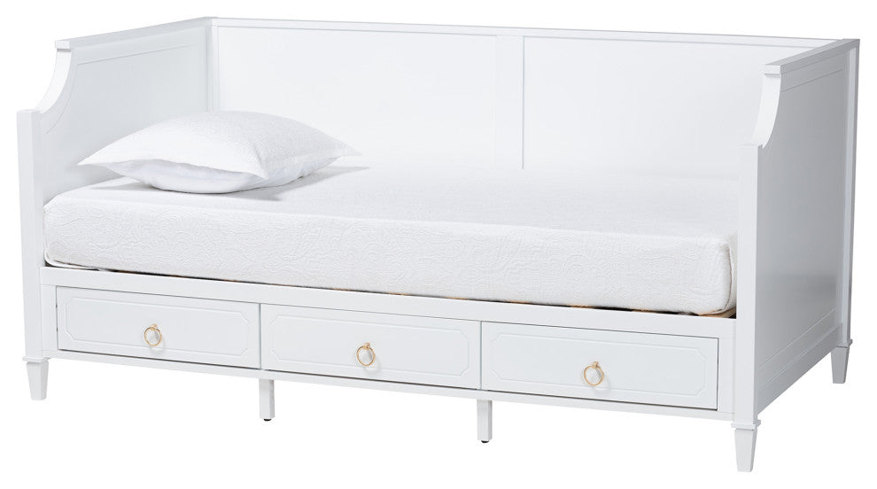 Cloe White 3-Drawer Daybed, Twin