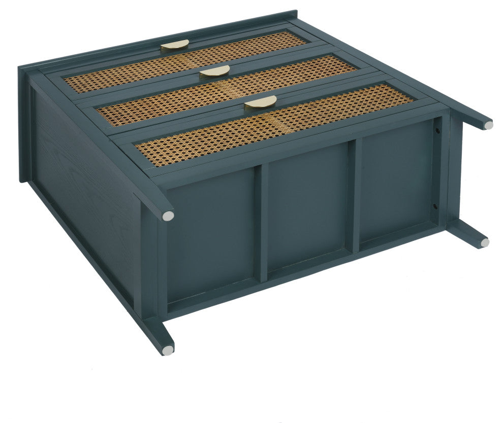 Gewnee 3 Drawer Cabinet, Natural Rattan, American Furniture, Suitable