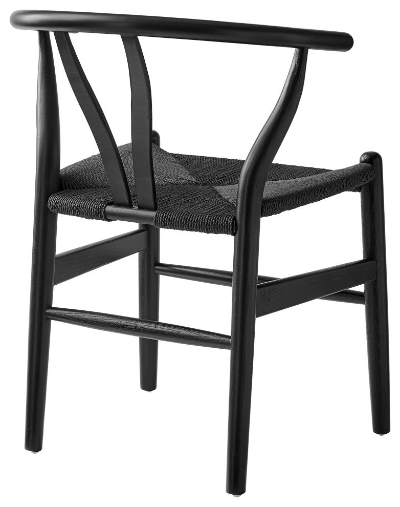 Amish 29" Wood Dining Chair, Black Black