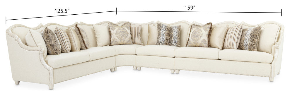 Chamberi BouclÃ© Sectional Sofa - French Vanilla/Classic Pearl