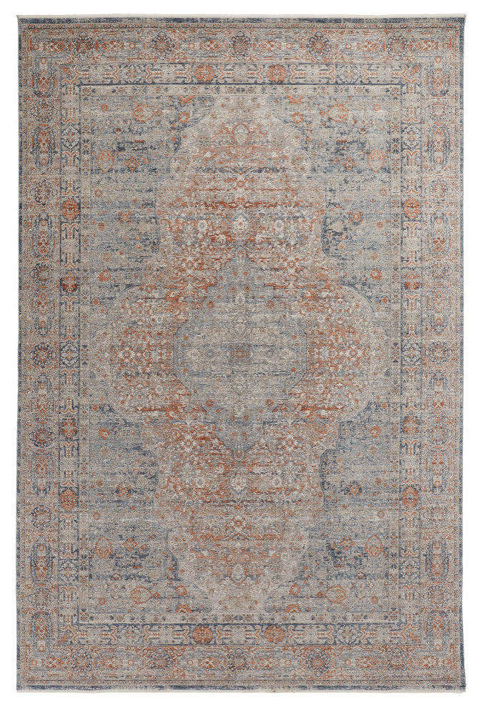 Weave & Wander Gilford Blue 6'7"x9'10" Power Loomed Area Rug