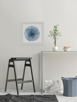 "Embossed Tree Ring" Framed Painting Print, 18"x18"