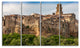 Pitigliano City on the Cliff in Italy, Landscape Canvas Art, 48"x28", 4 Panels