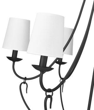 6 Light 28.5 in. Matte Black Chandelier
