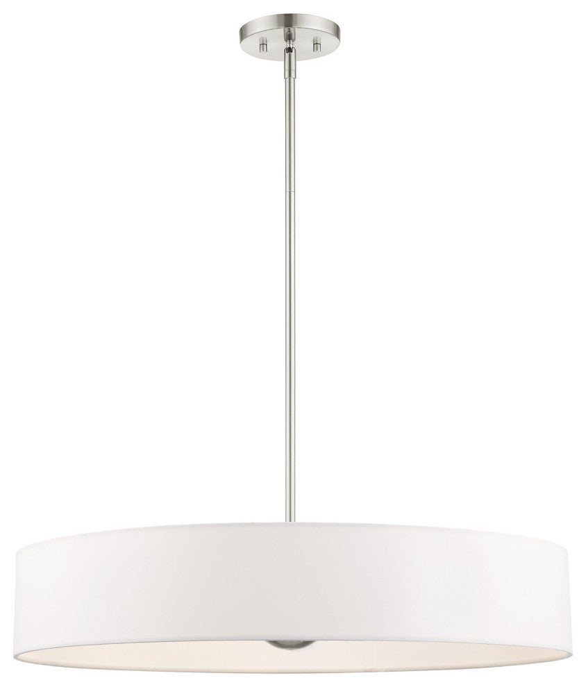 Livex Lighting Venlo 5 Light Brushed Nickel Drum Pendant