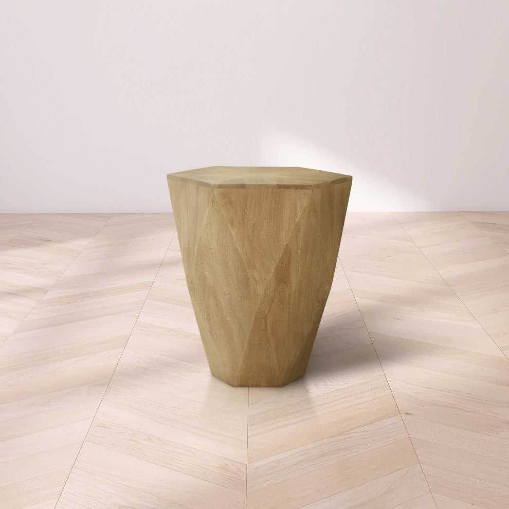 Diamante Oak Veneer End Table, Oak