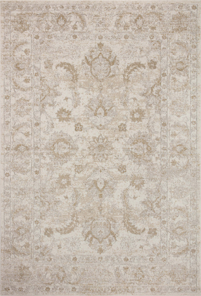 Loloi II Odette Ivory / Beige 18" x 18" Sample Rug
