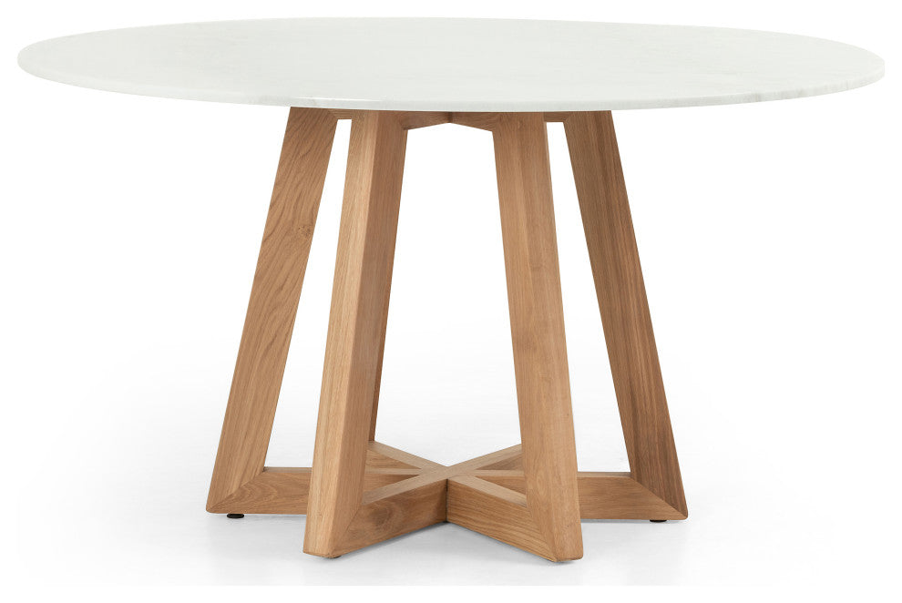 Creston Dining Table 55"-White Marble