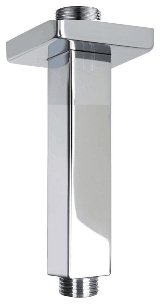 Vanity Art Brass Square Shower Arm, Chrome, 8"