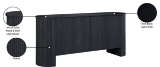Belinda Beech Wood Sideboard/Buffet, Black