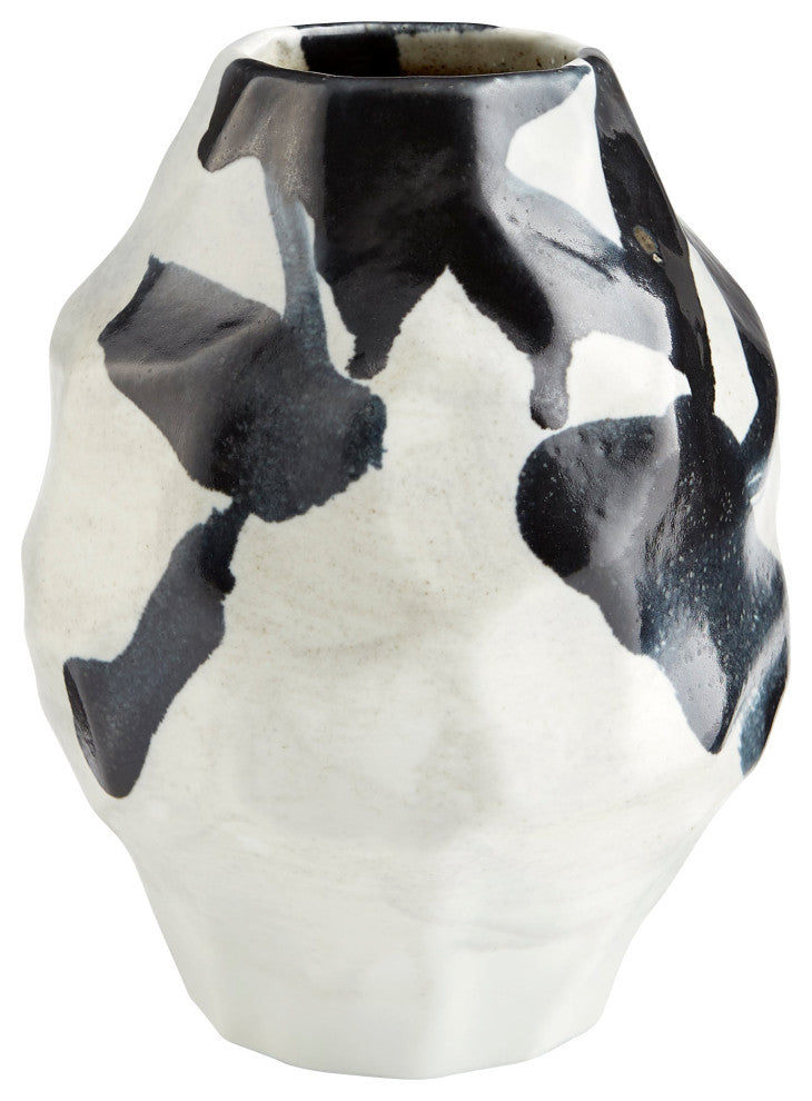Mod Vase, Blackand White, Small