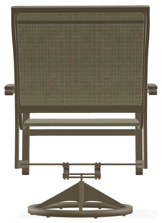 Bazza Sling Outdoor Swivel Rocker, Elevation Stone/Beachwood
