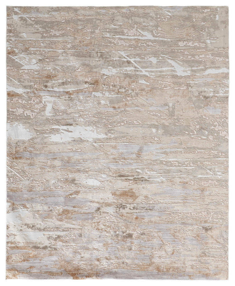 Corben R39G5 Transitional/Industrial/Casual Rug, Beige/Gray, 3'x5'
