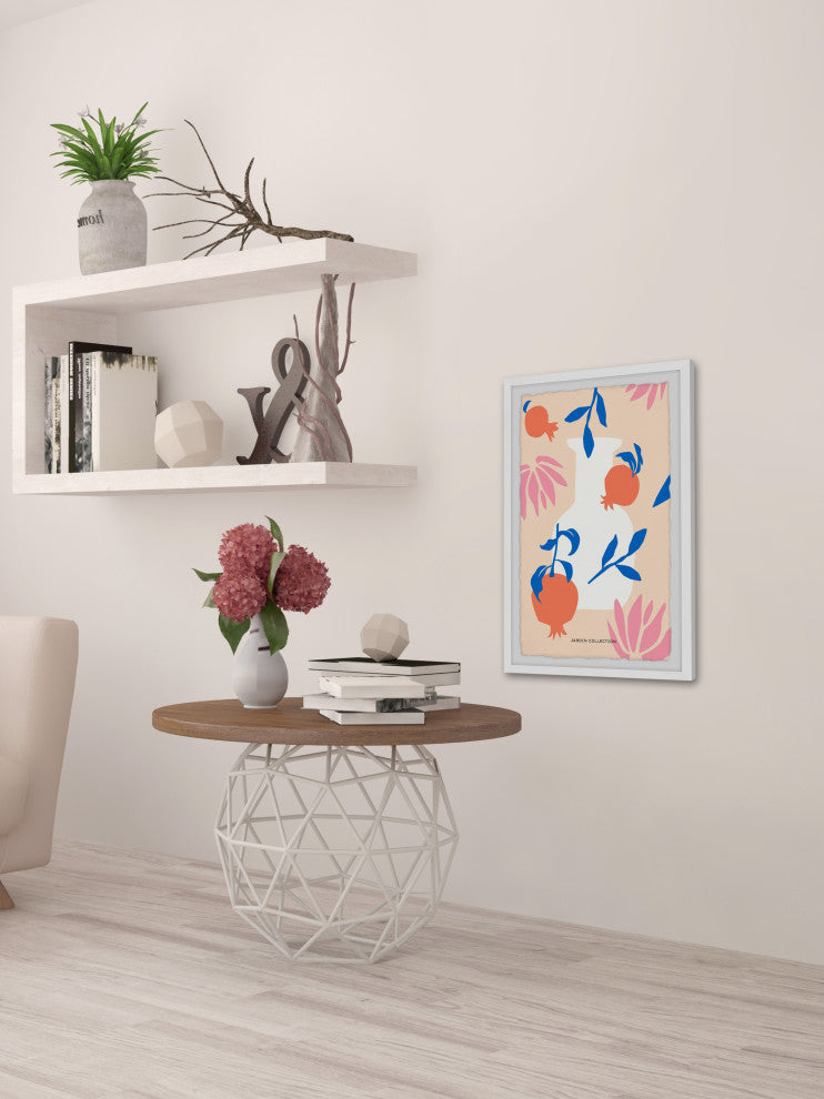 "White Vase Collection" Framed Painting Print, 12x18