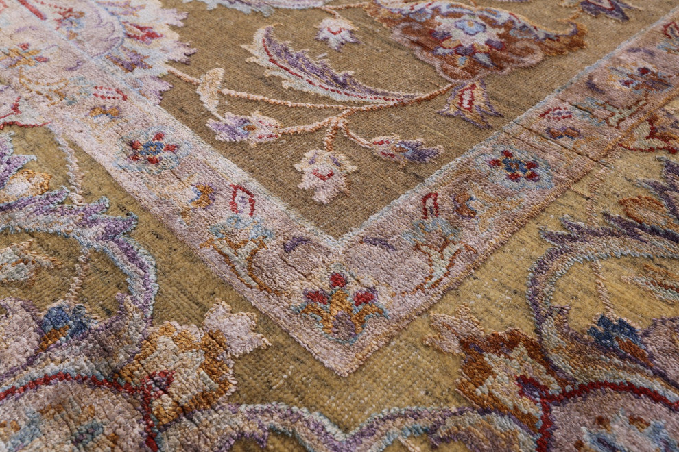 Wool and Silk Persian Hand Knotted Rug 8' 0" X 9' 9"- Q5968