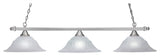 Square 3-Light Bar, Brushed Nickel/White Marble