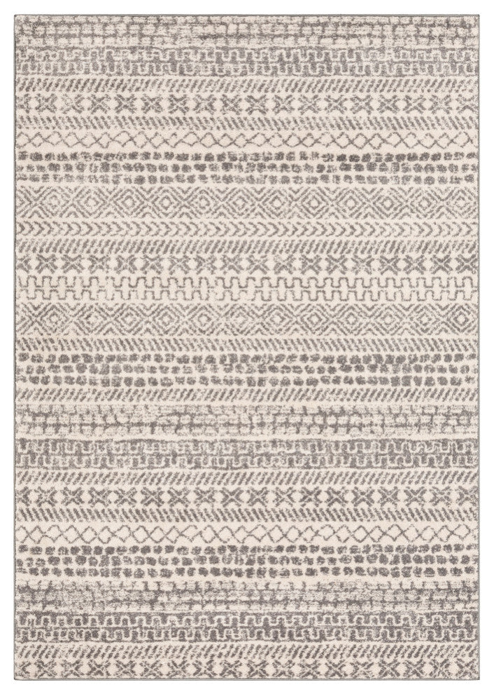Surya Sunderland SUN-2304 5'3"x7'3" Rug, Medium Gray/White