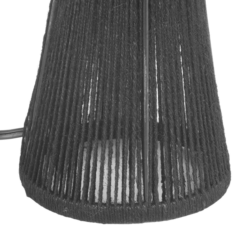 Oddy Jute Table Lamp, Black