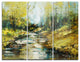 "Creek in the Forest Oil" Metal Wall Art, 3 Panels, 36"x28"