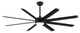 Stellar Ceiling Fan Black Fan With Black Blades and Light, 84"