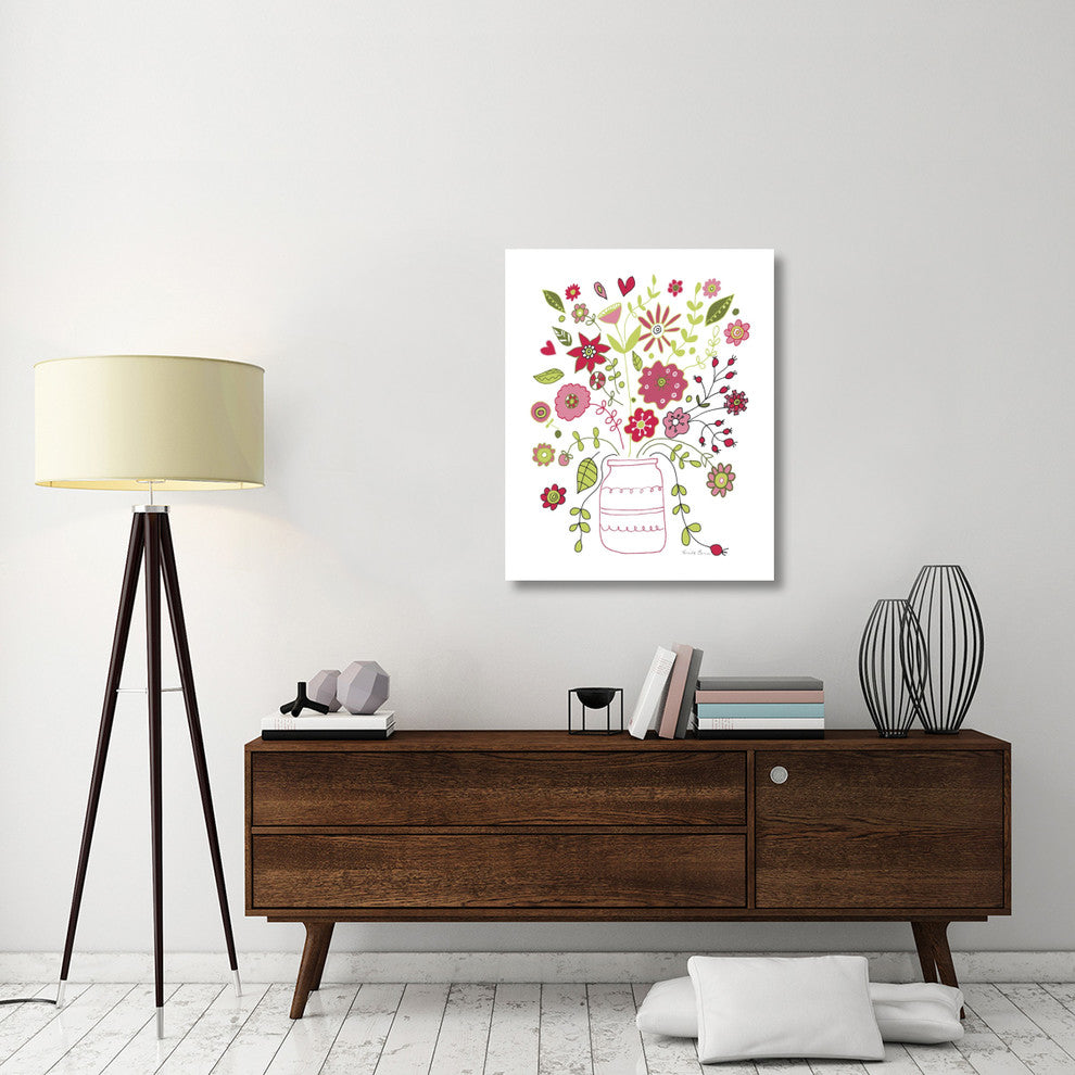 "Valentines Flowers II" Digital Paper Print by Farida Zaman, 30"x37"