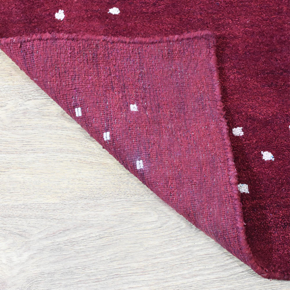 HAND KNOTTED LOOM SILK ECO-FRIENDLY AREA RUGS -8'x10',Rectangle,Red,Contemporary