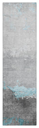 Machine Washable Indoor/Outdoor Chantille ACN1885 Teal 2'3" x 7'6" Runner Rug