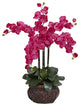Phalaenopsis With Decorative Vase Silk Flower Arrangement, Beauty