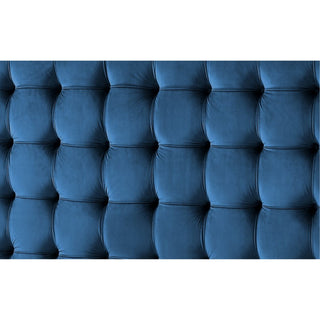 Baldwin Button Tufted Platform Bed, Navy Blue, King