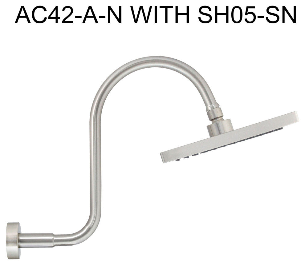 MODONA's 8" SQUARE Rain Shower Head -, Satin Nickel