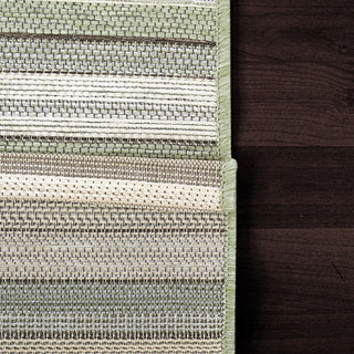 Newport Green And Ivory Area Rug, 2'2"X7'7"