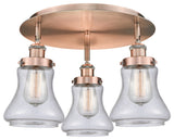 Innovations Bellmont 3 17.75" Flush Mount Antique Copper