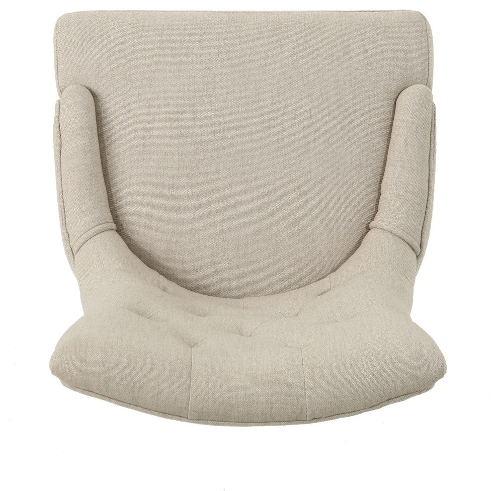 GDF Studio Bagnold Home Office Fabric Desk Chair, Wheat/Chrome