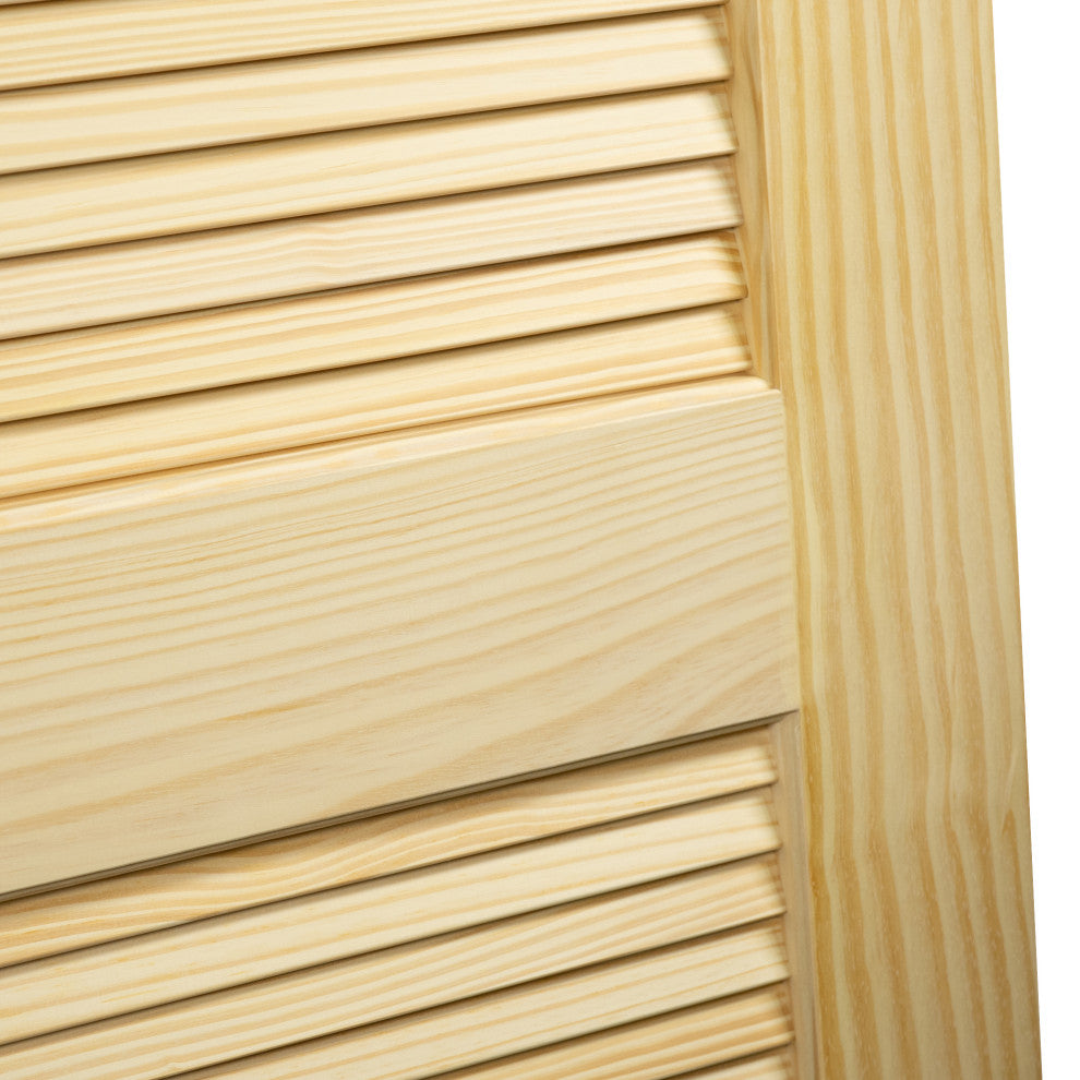 Kimberly Bay Louver Interior Door Slab, Clear, Pine, Solid, 80"x24"x1.375"