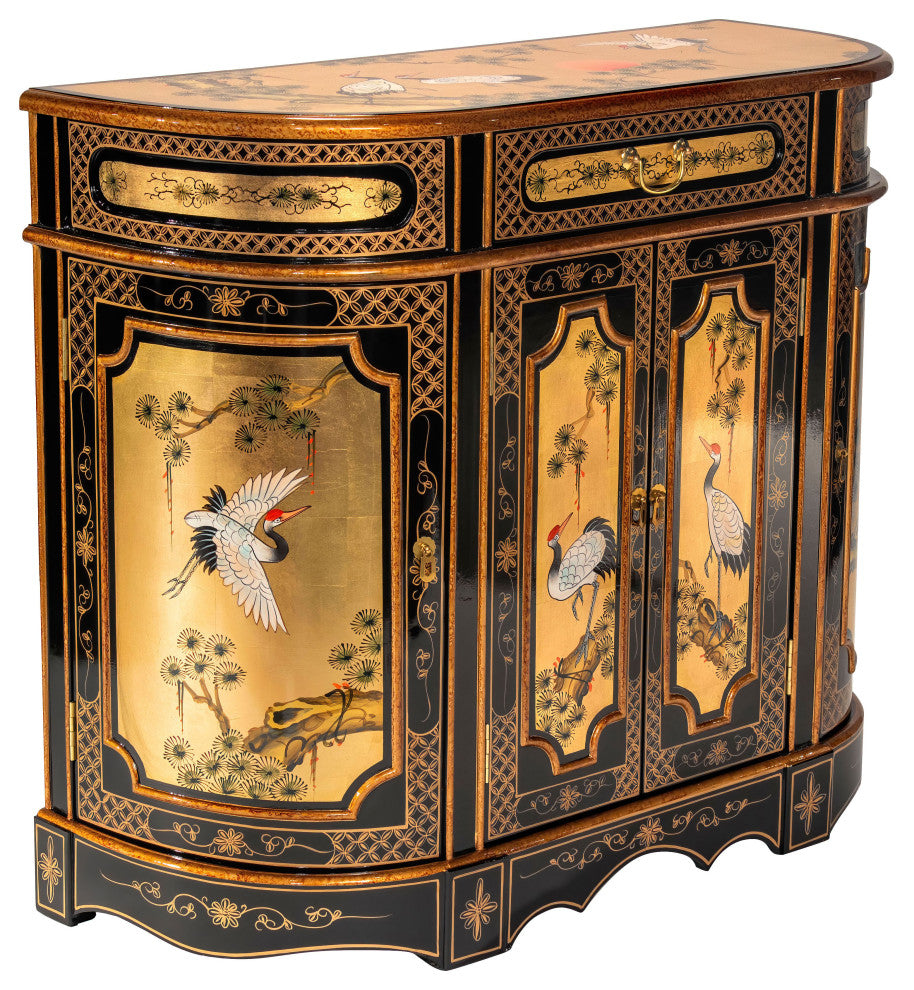 Gold Lacquer Cabinet Cranes