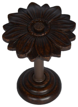 Bloom Drapery Medallion, Mahogany, Set of 2