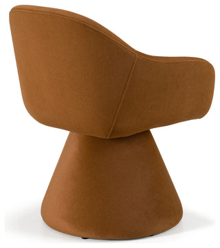 Modrest Risa Modern Rust Fabric Swivel Dining Chair