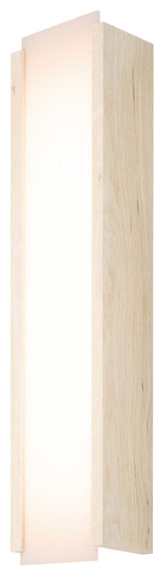 Capio LED Sconce Long White Washed Oak 3500 K 120V